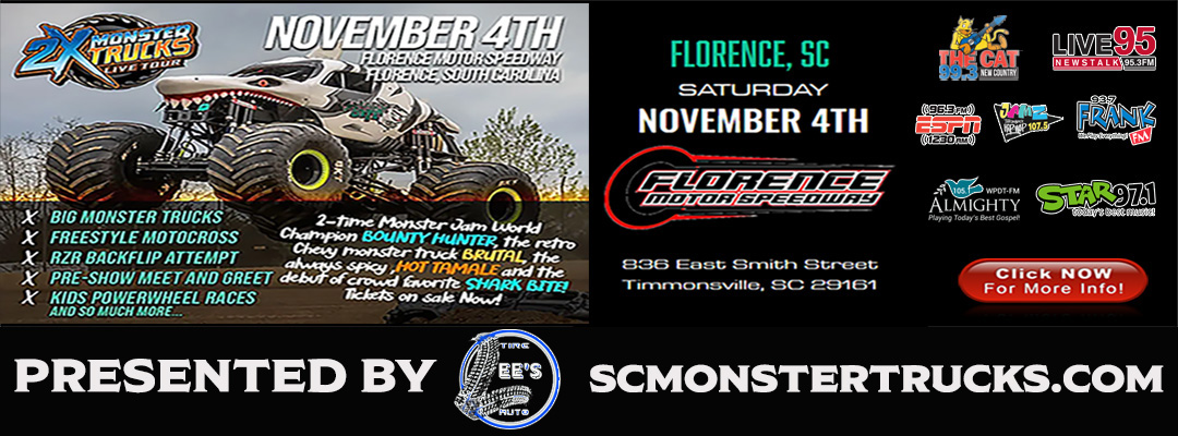 Florence SC November 4th, 2023 - Family and Kid Friendly 2xtreme Monster  Trucks Live Show